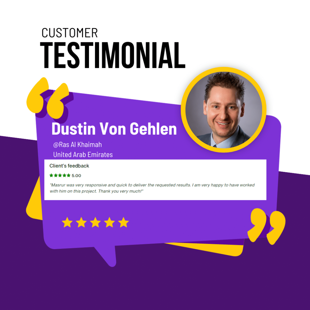 Purple And White Modern Customer Testimonial Instagram Post